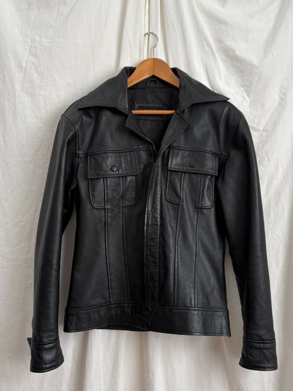 Black Leather Jacket Size M